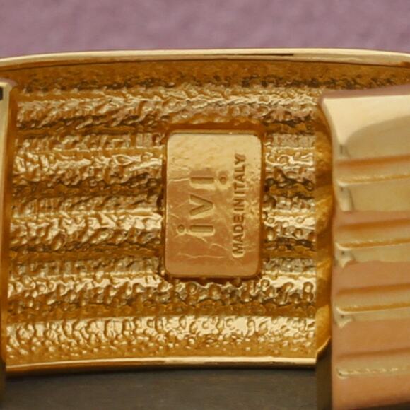 ivi los angeles sterling silver 18k gold plate signature oval hoop earrings - Picture 3 of 3